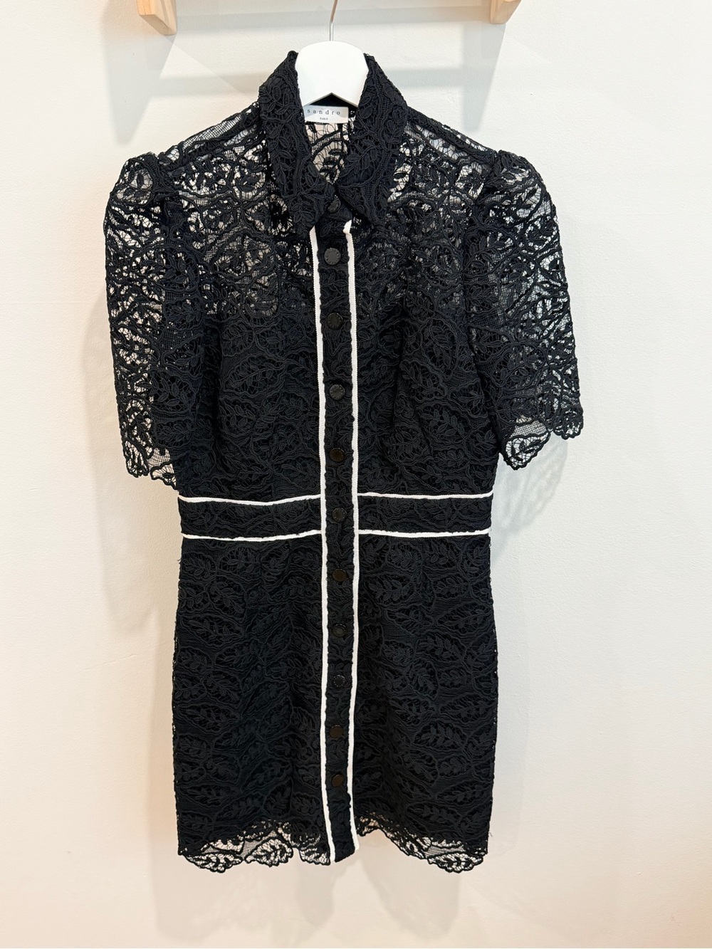 Sandro Black Lace Dress